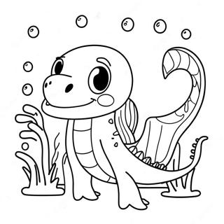 Friendly Sea Monster Coloring Page 13201-10371