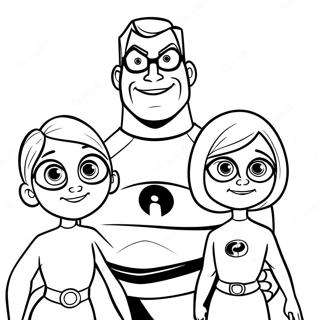 Incredibles Family Coloring Page 1320-1055