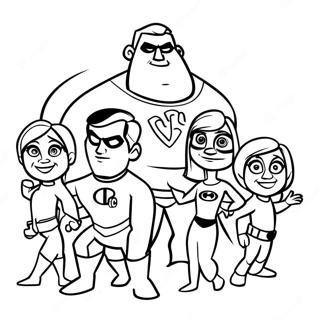 Incredibles Family Coloring Page 1320-1056