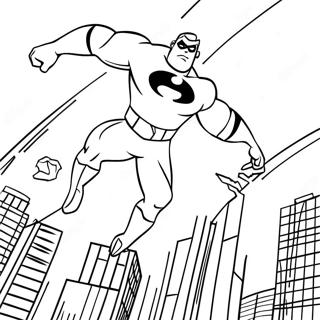 Mr Incredible In Action Coloring Page 1321-1057