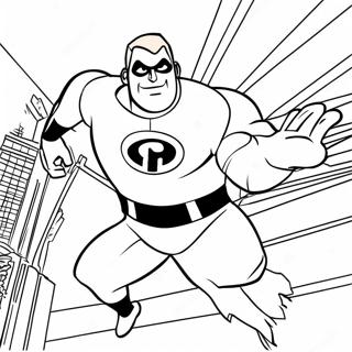 Mr Incredible In Action Coloring Page 1321-1058