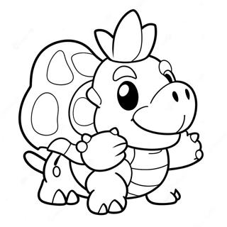 Bowser Jr With Colorful Shell Coloring Page 13221-10383