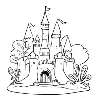 Magical Princess Castle Coloring Page 13271-10437