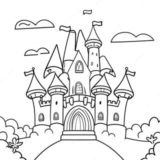 Magical Princess Castle Coloring Page 13271-10438