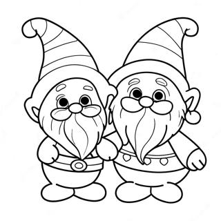 Christmas Gnomes Coloring Page 1330-1062