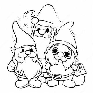 Christmas Gnomes Coloring Page 1330-1063