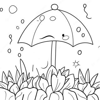 April Showers Bring May Flowers Coloring Pages