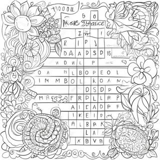 Word Search Coloring Pages