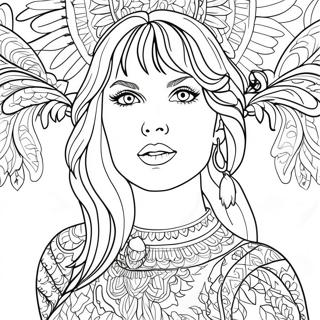 Taylor Swift Folklore Coloring Pages