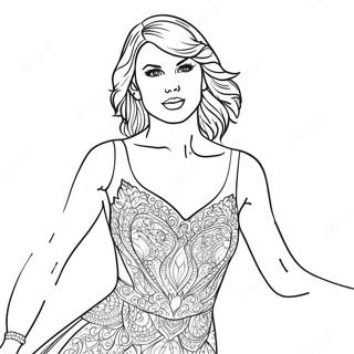 Taylor Swift Şimdi Konuş Boyama Sayfaları