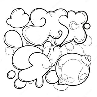 Bubble Letters Coloring Page 13360-10493