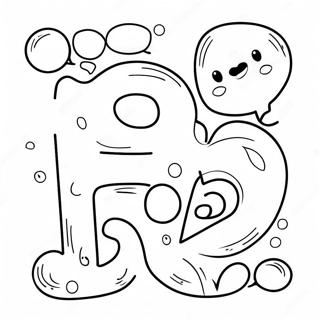 Bubble Letters Coloring Page 13360-10495