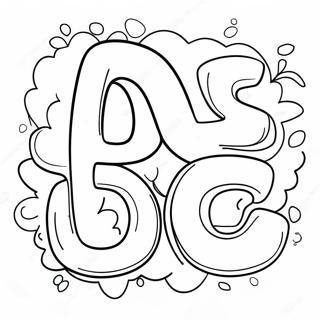 Bold Bubble Letters Coloring Page 13361-10490