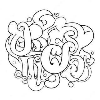 Bold Bubble Letters Coloring Page 13361-10492