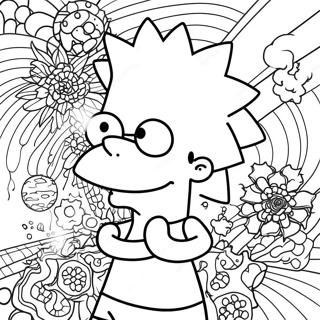 Trippy Bart Simpson Boyama Sayfaları