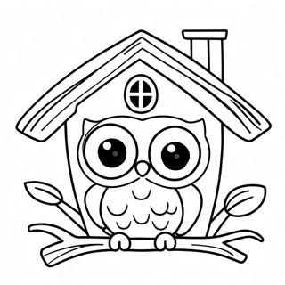 Cute Owl House Coloring Page 1341-1074