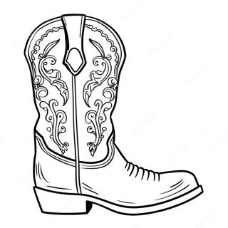 Cowboy Boot Coloring Pages