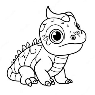 Cute Baby Iguana Coloring Page 13551-10646