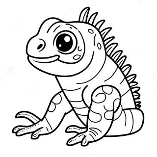 Cute Baby Iguana Coloring Page 13551-10647