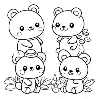 Página Para Colorear De Rilakkuma Y Sus Amigos Lindos 13601-10693