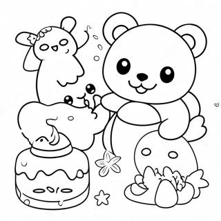 Página Para Colorear De Rilakkuma Y Sus Amigos Lindos 13601-10695