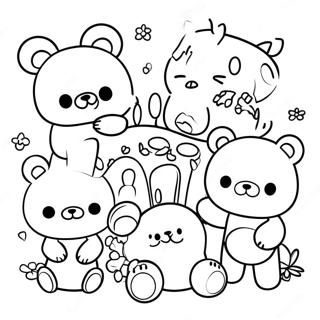 Página Para Colorear De Rilakkuma Y Sus Amigos Lindos 13601-10696