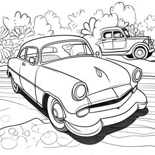 Classic Car Coloring Page 1360-1088