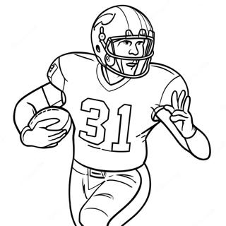 Michigan Football Player In Action Coloring Page 13611-10698