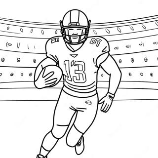 Michigan Football Player In Action Coloring Page 13611-10699