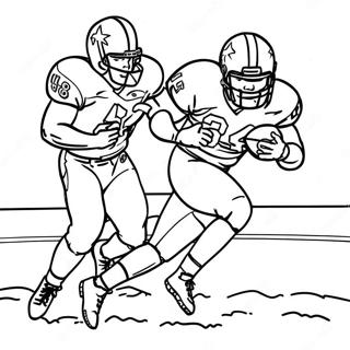 Michigan Football Player In Action Coloring Page 13611-10700