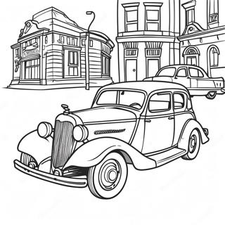 Vintage Classic Car Coloring Page 1361-1097