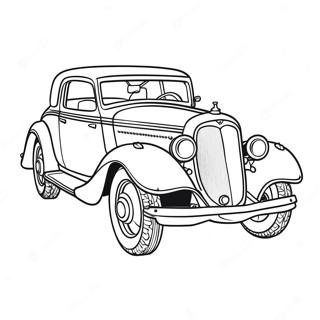 Vintage Classic Car Coloring Page 1361-1099