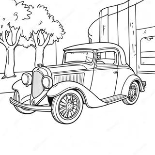 Vintage Classic Car Coloring Page 1361-1100