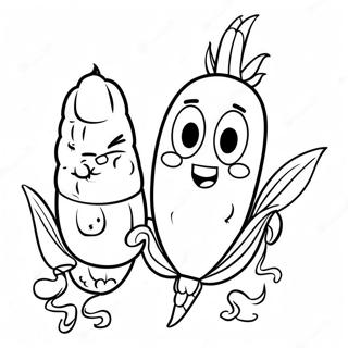 Crafty Corn Coloring Pages