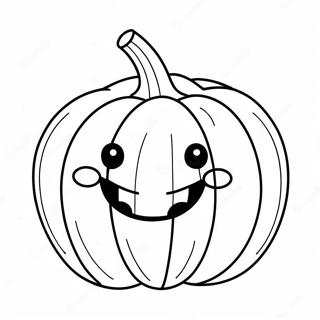 Cute Smiling Pumpkin Coloring Page 13651-10734