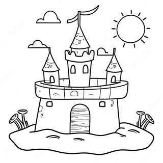 Sand Castle Coloring Page 13660-10740