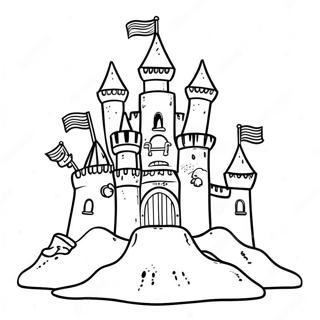 Intricate Sand Castle Coloring Page 13661-10743