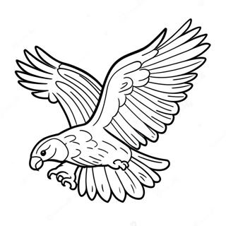 Majestic Peregrine Falcon In Flight Coloring Page 13721-10785