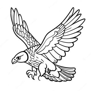 Majestic Peregrine Falcon In Flight Coloring Page 13721-10786