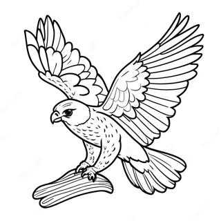 Majestic Peregrine Falcon In Flight Coloring Page 13721-10787