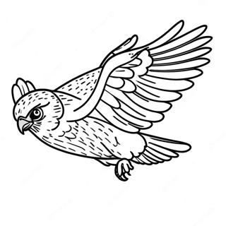 Majestic Peregrine Falcon In Flight Coloring Page 13721-10788