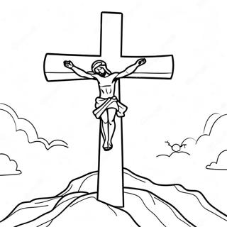 Good Friday Cross Coloring Page 13751-10813