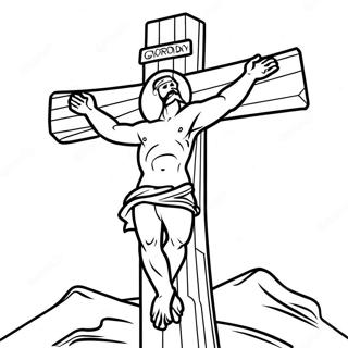 Good Friday Cross Coloring Page 13751-10814