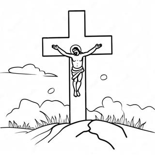 Good Friday Cross Coloring Page 13751-10815