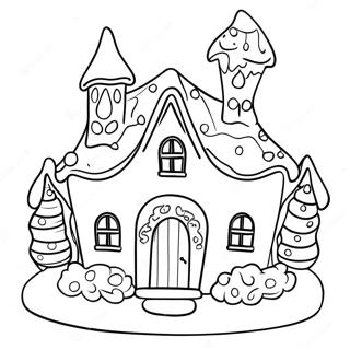 Whimsical Gingerbread House Decorating Coloring Page 13761-10818