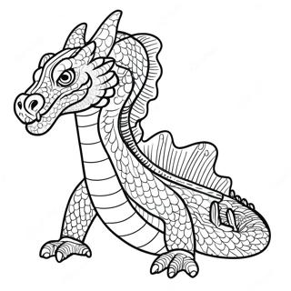 Majestic Water Dragon Coloring Page 13801-10849