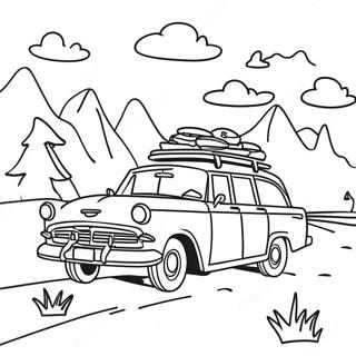 Road Trip Coloring Pages