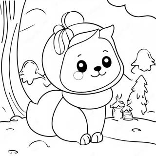 Cute Winter Animal Coloring Pages