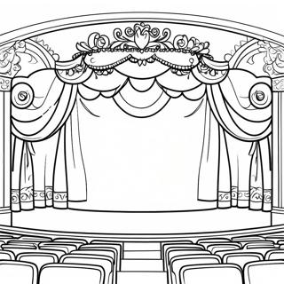 Theatre Stage Coloring Page 13890-10911