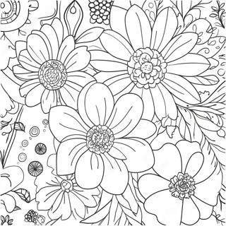 Flower Aesthetic Coloring Pages